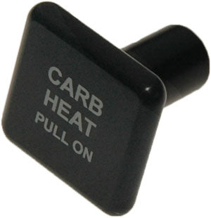 McFarlane Knob Square Black Carb Heat - 6489BB
