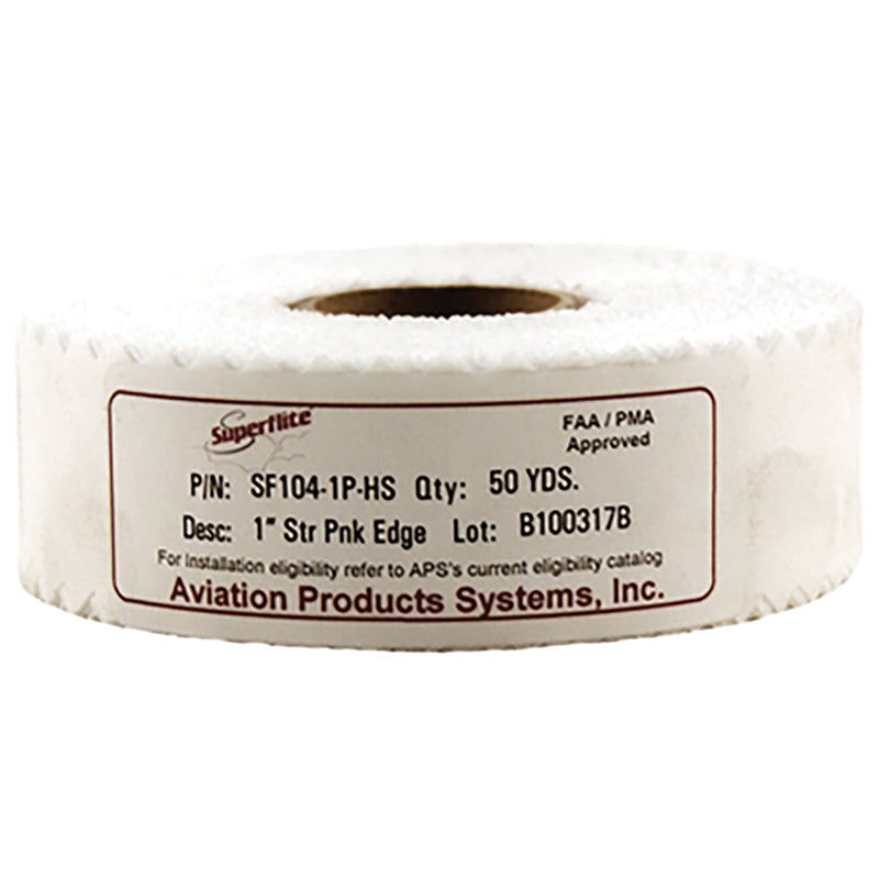 Superflite Pinked 104-Hs Tape 1 X 50 Yd Roll Heat Shrunk
