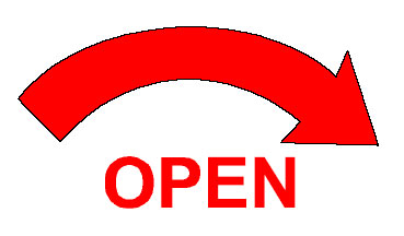 Open Arrow Decal Clock-Wise Red