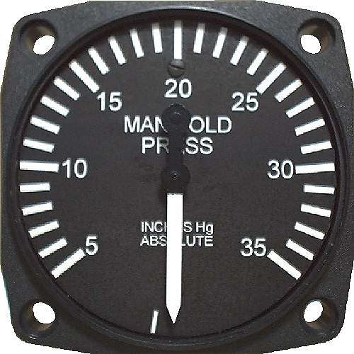UMA 2-1/4 Electric Manifold Pressure 10 - 50 In Hg Non-TSO