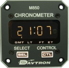 Davtron Model 850-28V Gmt Lt Foot & Et Clock 28V Illuminating Buttons (Front Mount) M850-28V