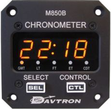 Davtron Model 850B Gmt Lt Foot Et & Cdt LED Clock Illuminating Black Front Mount