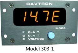 Davtron Model 303-1 O.A.T. F & C Voltage Front Mount Temp. Probe Included