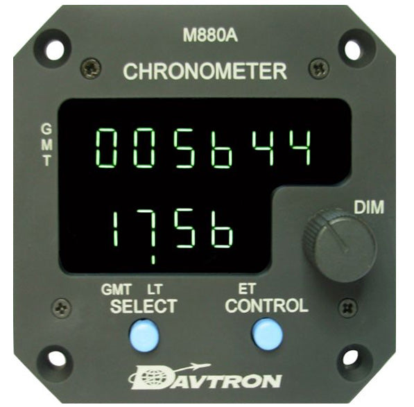 Davtron Model 880A Gmt Lt & Et Military Clock With Night Vision Compatibility BG7B