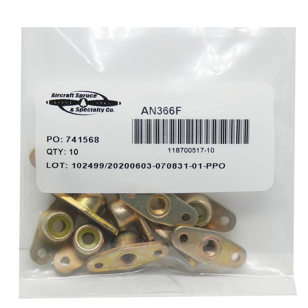 MS21078-3 Two Lug Anchor Nut (Pack Of 10)