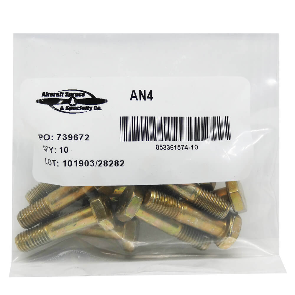 Bolt Undrilled AN4-12A (Pack Of 10)