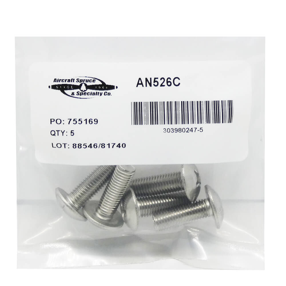AN526C-428-R12 Stainless Steel TrUStainless Steel Screw (Pack Of 5)