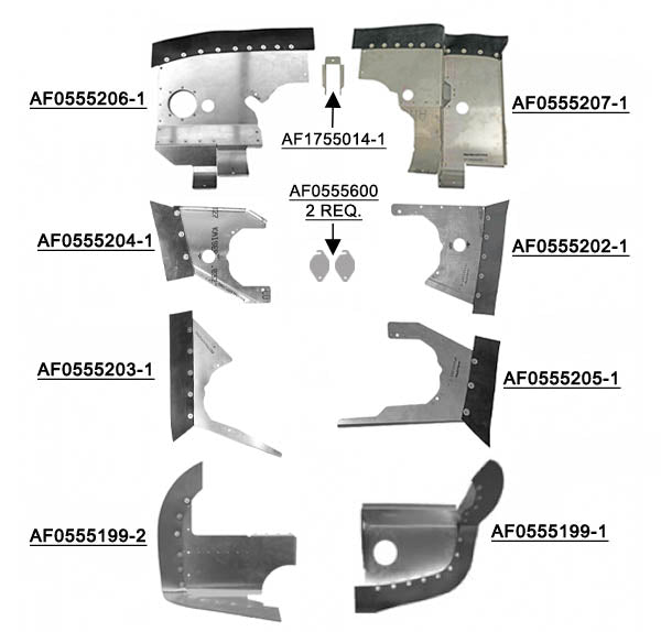 Airforms Inc. Engine Baffle Kit Bare Cowl Saver - C172IKL68-M73-BRCS