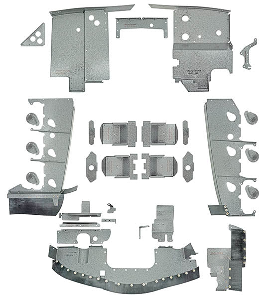 Airforms Inc. Engine Baffle Kit Powder Coated Black - CT206-8586-PCBK