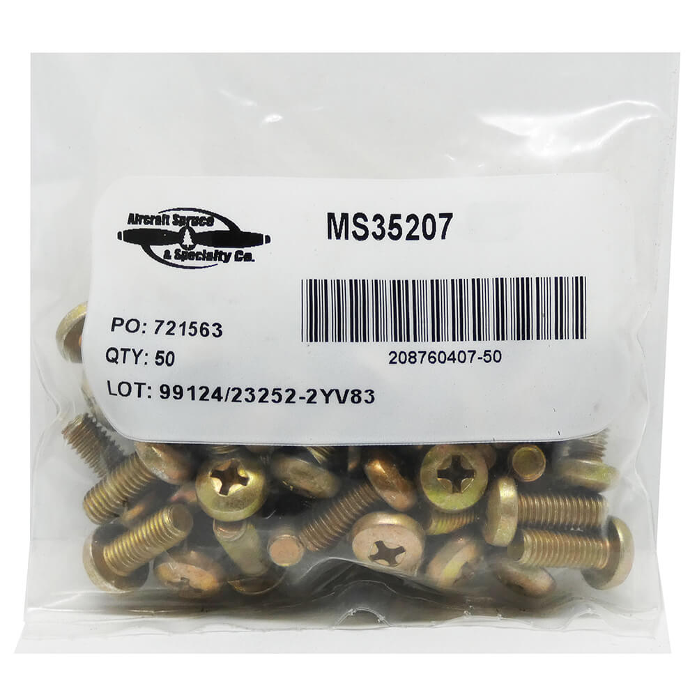 Machine Screw MS35207-263 (Pack Of 50)