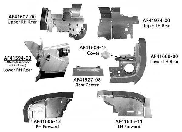 Airforms Inc. Engine Baffle Kit Powder Coated - PA31310-PCBK