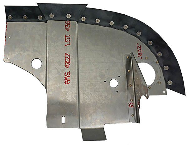 Airforms Inc. Left Hand Rear Baffle Powder Coated Black Seal - AF0555181-1-PCBK