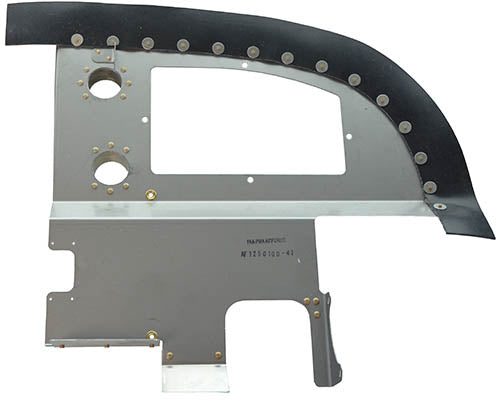 Airforms Inc. Baffle Left Hand Rear Assembly Powder Coated - AF1250100-41-PCBK