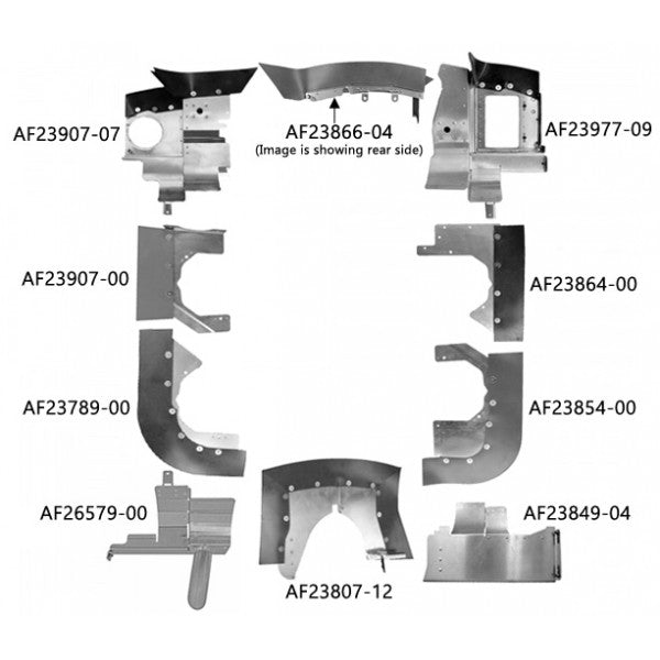 Airforms Inc. Engine Baffle Kit Bare Black Seal - PA30-69-BRBL