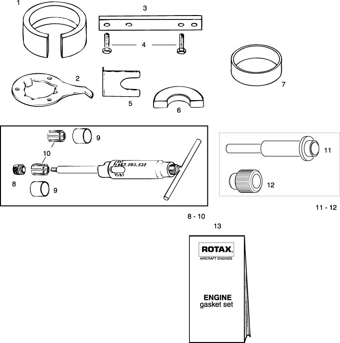 ROTAX 876-970 PISTON RING SPANNER 72 MM