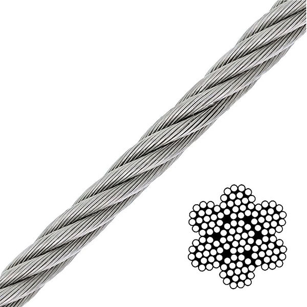 Control Cable 1/4 7X19 Galv.
