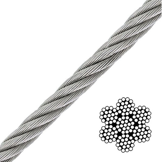 Control Cable 1/4 7X19 Galv.