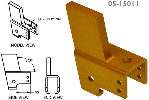 Fwd Left Hand MC0700645-1B Seat Roller Housing And Bracket Assembly
