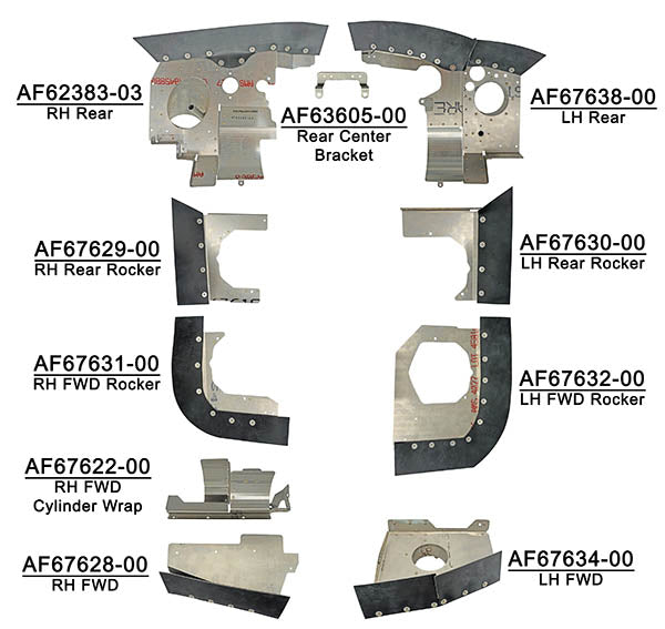 Airforms Inc. Engine Baffle Kit Bare Black Seal - PA28R180-BRBK