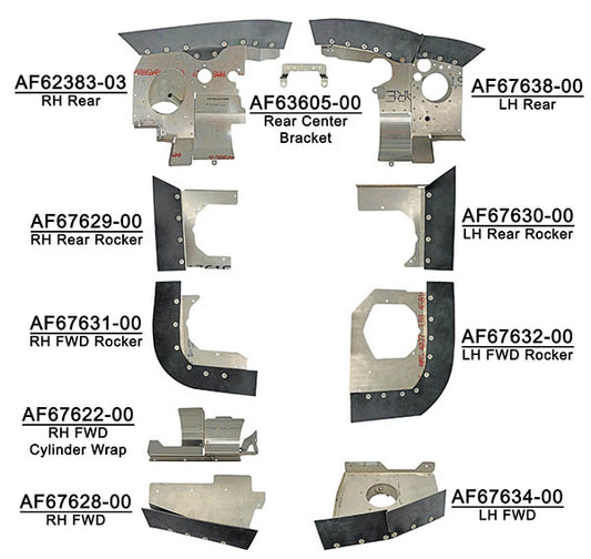 Airforms Inc. Engine Baffle Kit Bare Black Seal - PA28R180-BRBK