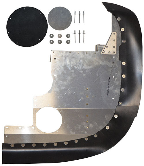 Airforms Inc. L/H Front Baffle Assembly Powder Coated - AF0555259-14-PCBK