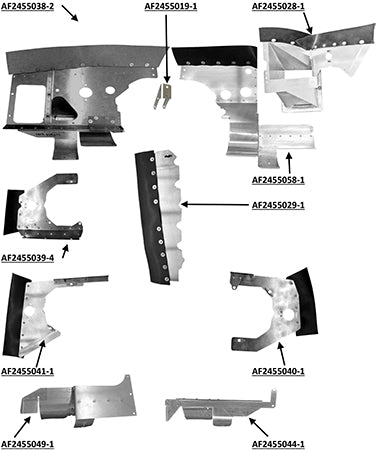 Airforms Inc. Engine Baffle Kit Bare Cowl Saver - C172RG-BRCS