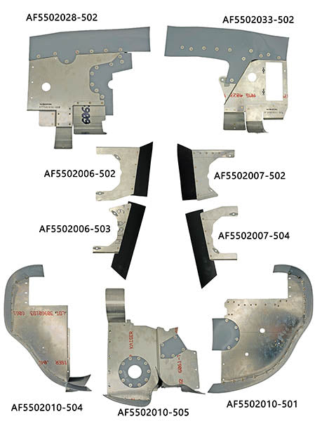 Airforms Inc. Engine Baffle Kit Bare Cowl Saver - AA5A-BRCS