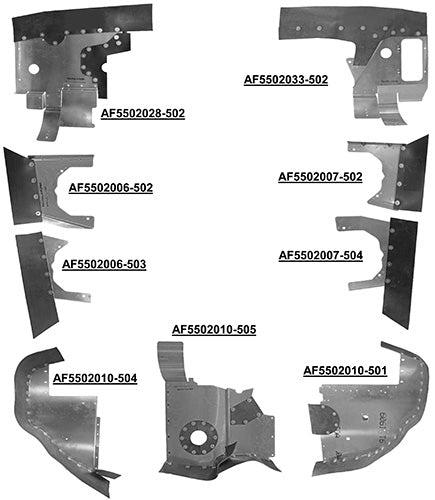 Airforms Inc. Engine Baffle Kit Powder Coated Cowl Saver - AA5A-PCCS