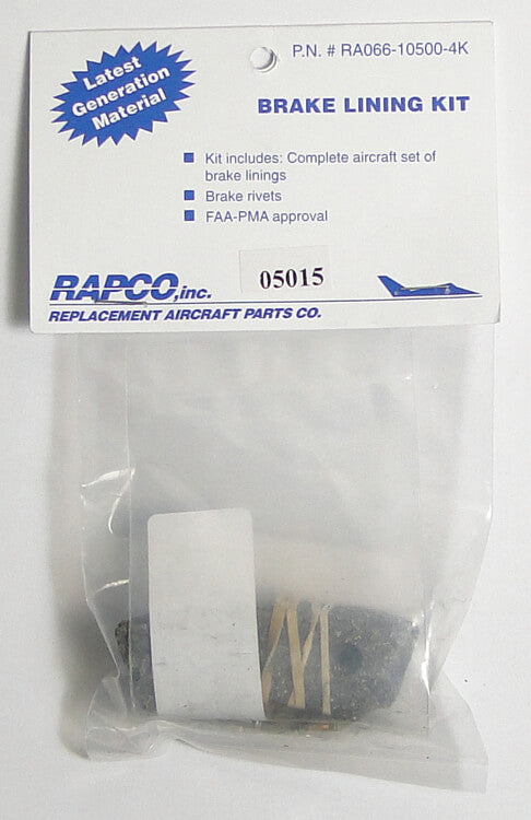 Rapco RA66-105-4K Brake Lining Kit - 4 Pack