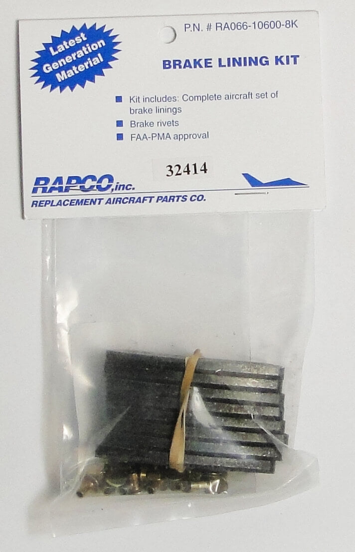 Rapco RA66-106-8K Brake Lining Kit - 8 Pack