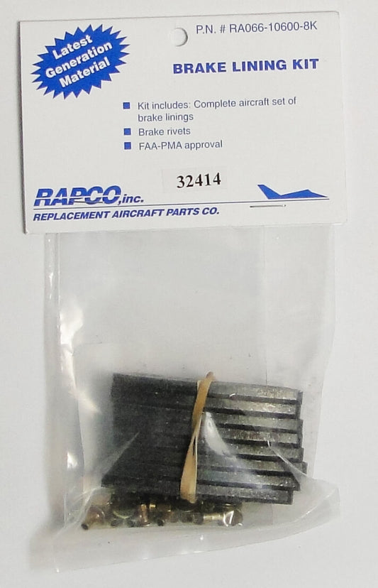 Rapco RA66-106-8K Brake Lining Kit - 8 Pack