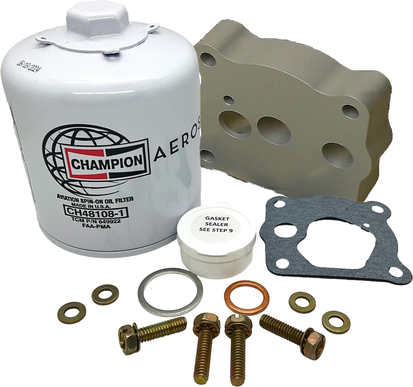 B&C Oil Filter Adapter Kit, Homebuilt BC700 - FK502-1
