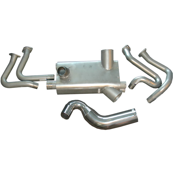 Power Flow Exhaust C172/175 0360 Short Stack Polished
