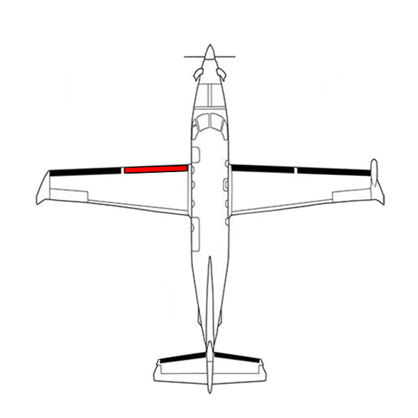 BF Goodrich De-ice Boot 27-7D5221-21 Inboard Wing LH (IT Neoprene) (Alternate P/N 27-7D5221-09) For Pilatus PC-12 Series