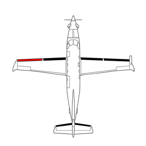 BF Goodrich De-ice Boot 27-7D5221-23 Outboard Wing LH (IT Neoprene) (Alternate P/N 27-7D5221-11) For Pilatus PC-12 Series