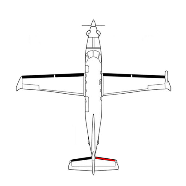 BF Goodrich De-ice Boot 27S7D5221-26 Horizontal Stabilizer RH (IT Neoprene) (Alternate P/N 27S-7D5221-14) For Pilatus PC-12 Series