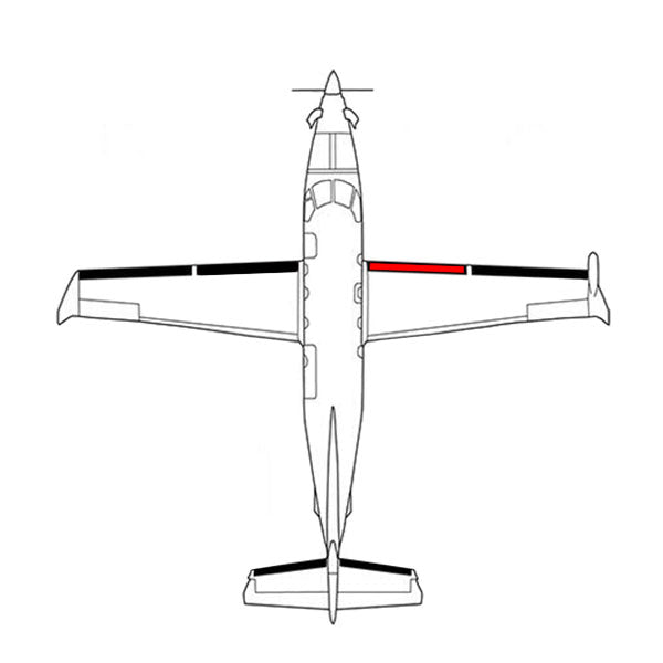 BF Goodrich De-ice Boot P27-7D5221-22 FASTboot Outboard Wing LH (IT Neoprene) (Alternate P/N P27-7D5221-10) For Pilatus PC-12 Series