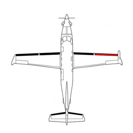BF Goodrich De-ice Boot P27-7D5221-24 FASTboot Outboard Wing RH (IT Neoprene) (Alternate P/N P27-7D5221-12) For Pilatus PC-12 Series