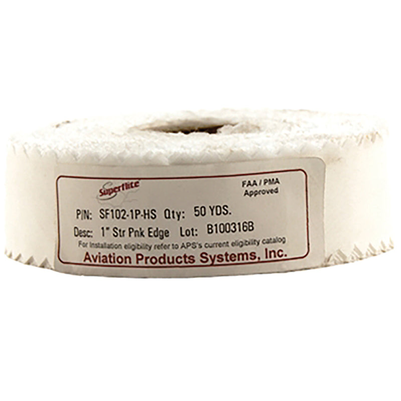 Superflite Pinked 102-Hs Tape 1 X 50 Yd Roll Heat Shrunk