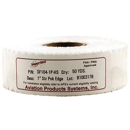 Superflite Pinked 104-Hs Tape 1 X 50 Yd Roll Heat Shrunk