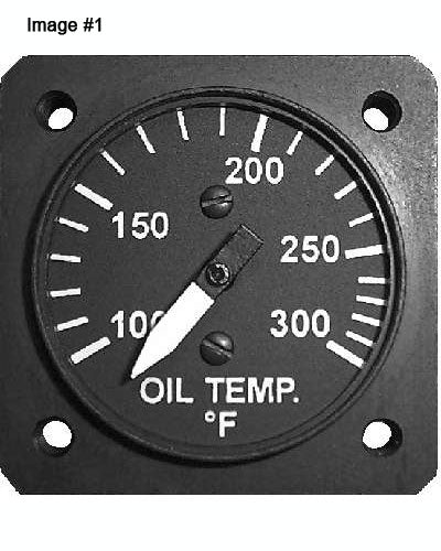 UMA 1-1/4 Oil Temperature Gauge 100F - 300F Non-TSO