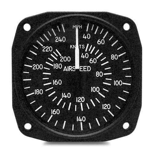 United Airspeed Indicator 40-250M/40-210K