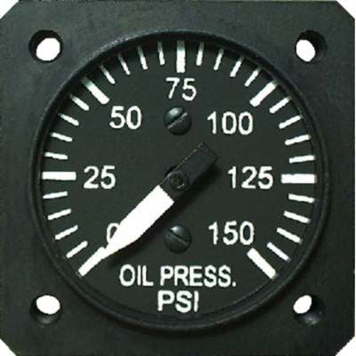 UMA 1-1/4 Electric Oil Pressure Gauge 0 - 130 PSI TSO