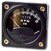 Westach 2-1/4 Square Tachometer 3500 RPM 6 Imp 2AT3A-6
