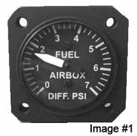UMA 1-1/4 Differential Fuel Airbox Gauge 0-7 PSI Non-TSO