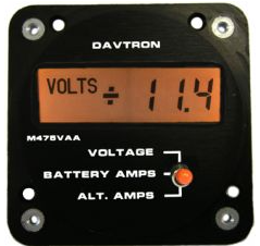 Davtron Model 475Vaa-28V DC Volts/Batt Amp/Alt Amp 28V Lighting