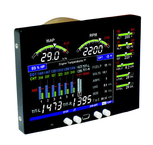 JPI EDM 900 6C Experimental Engine Monitor System Package 2 Tank EDM-900-6CP-2