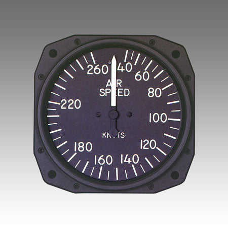 Sigma-Tek 3-1/8 Airspeed Indicator 40-300Mph 40-200Knt
