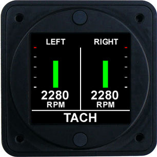 Aerospace Logic TM202 Dual Tachometer Kit Slick Magneto