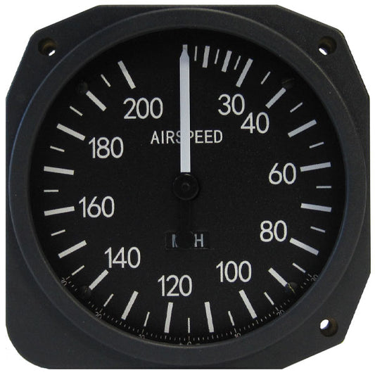 Swift 3-1/8 Airspeed Indicator 0-400 MPH / KPH / Knots
